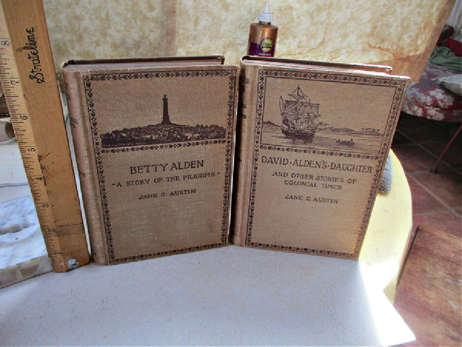 2 Vols. By JANE G.AUSTIN; David Alden’s Daughter,Etc & Betty Alden,Pilgrims,1893