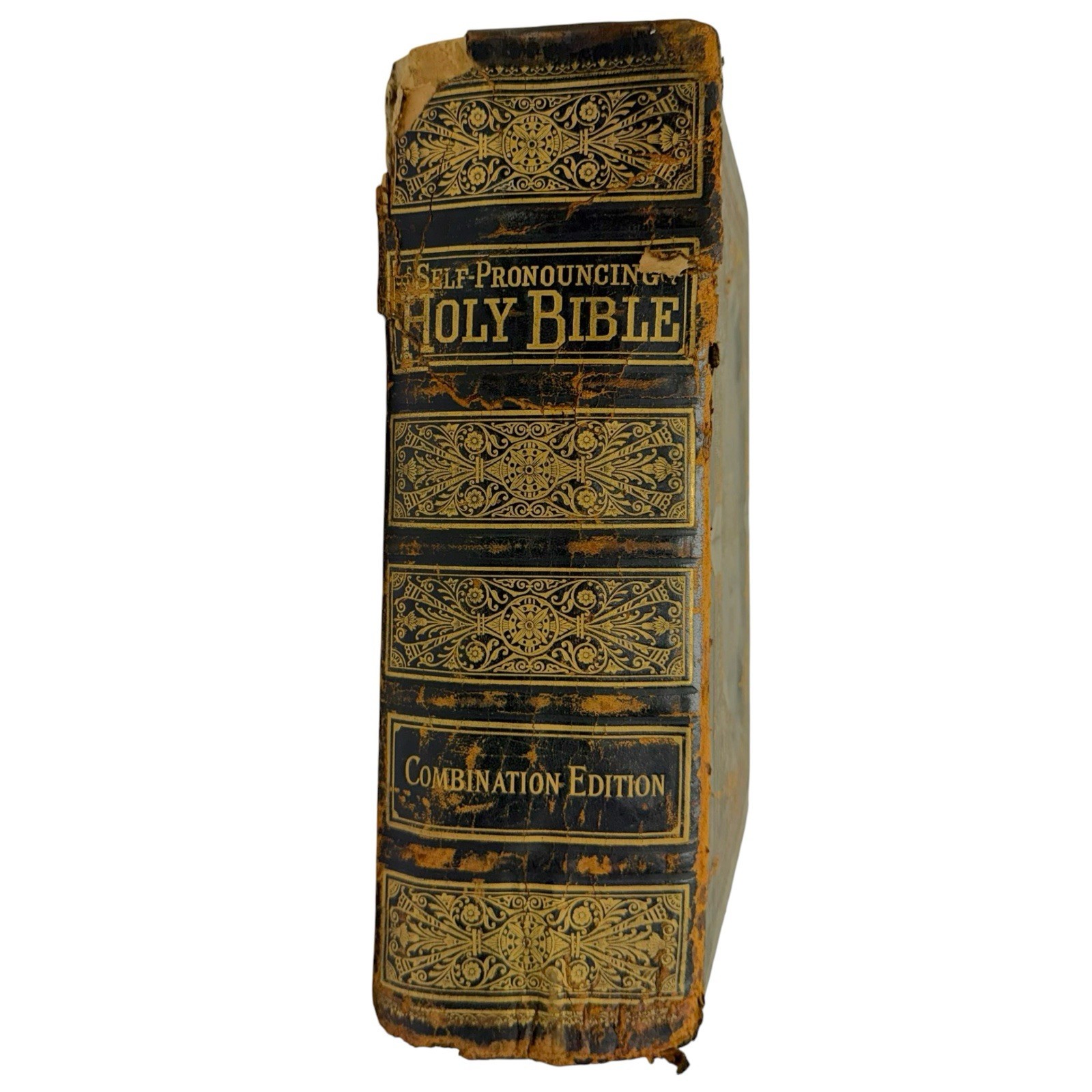 Antique 1895 Leather Bound Combination Edition Old & New Testament Family Bible