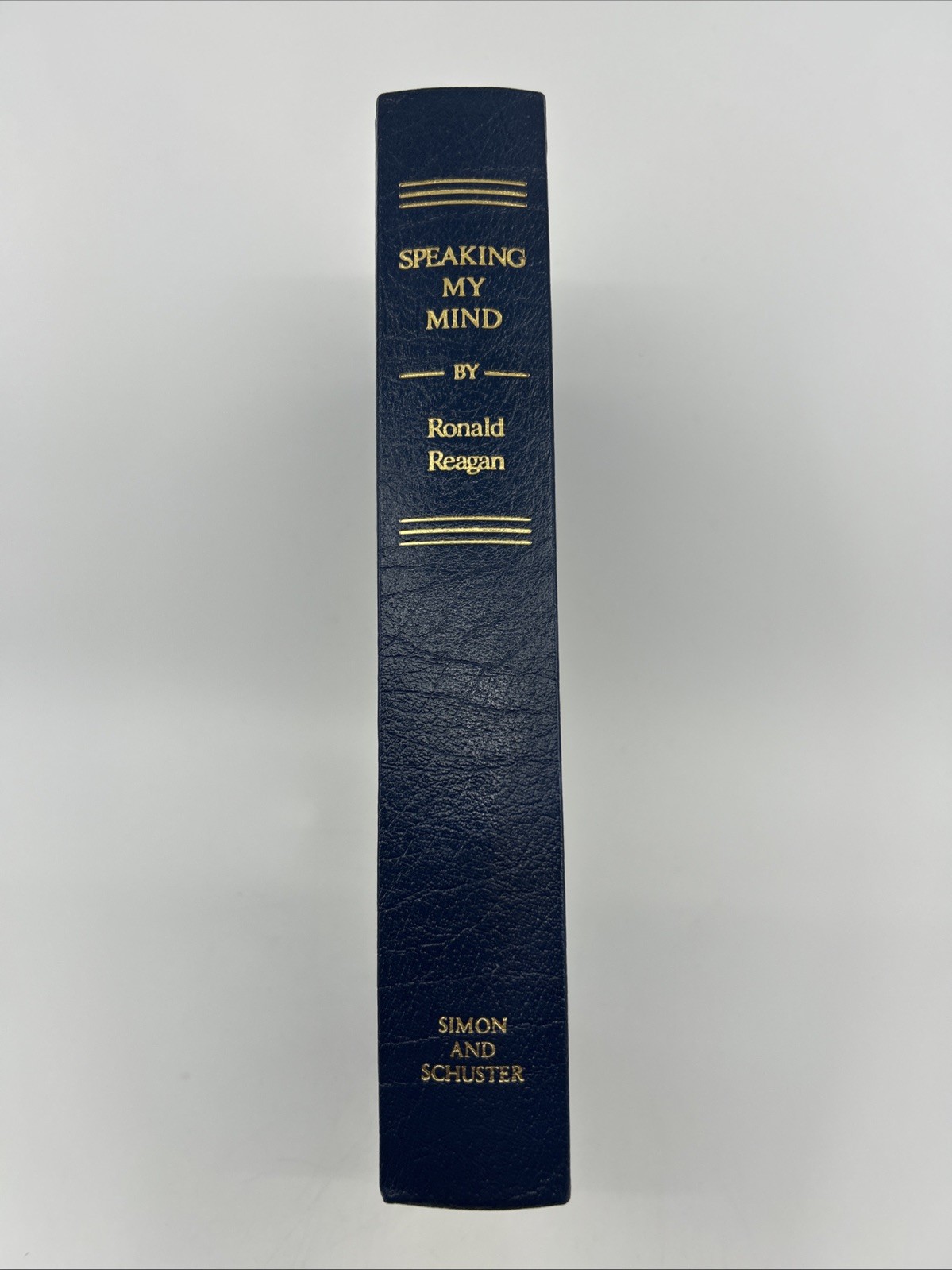 SIMON & SCHUSTER Speaking My Mind Ronald Reagan Leather Speeches US President