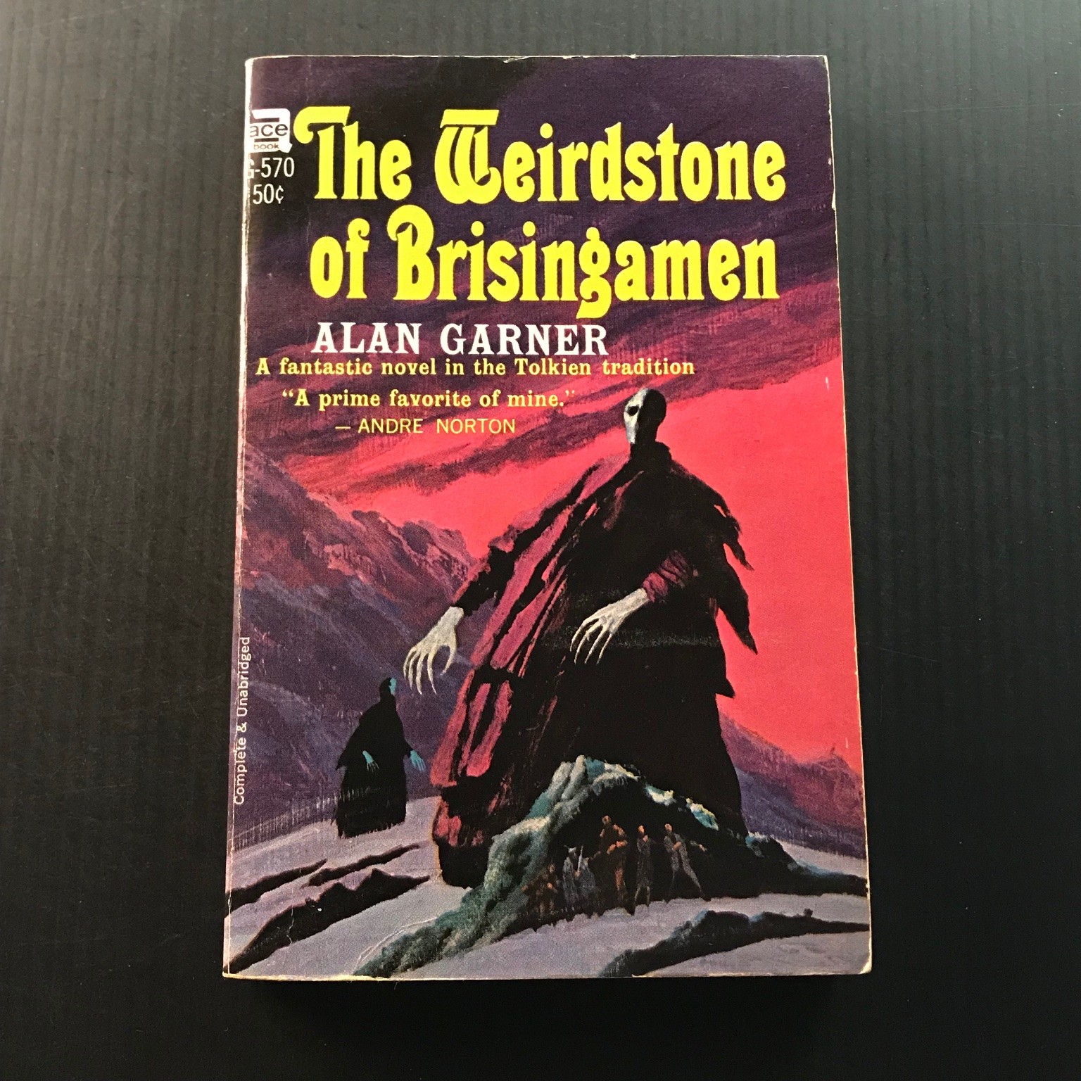The Weirdstone of Brisingamen Alan Garner Ace G-570 1966 Fantasy Adventure Map