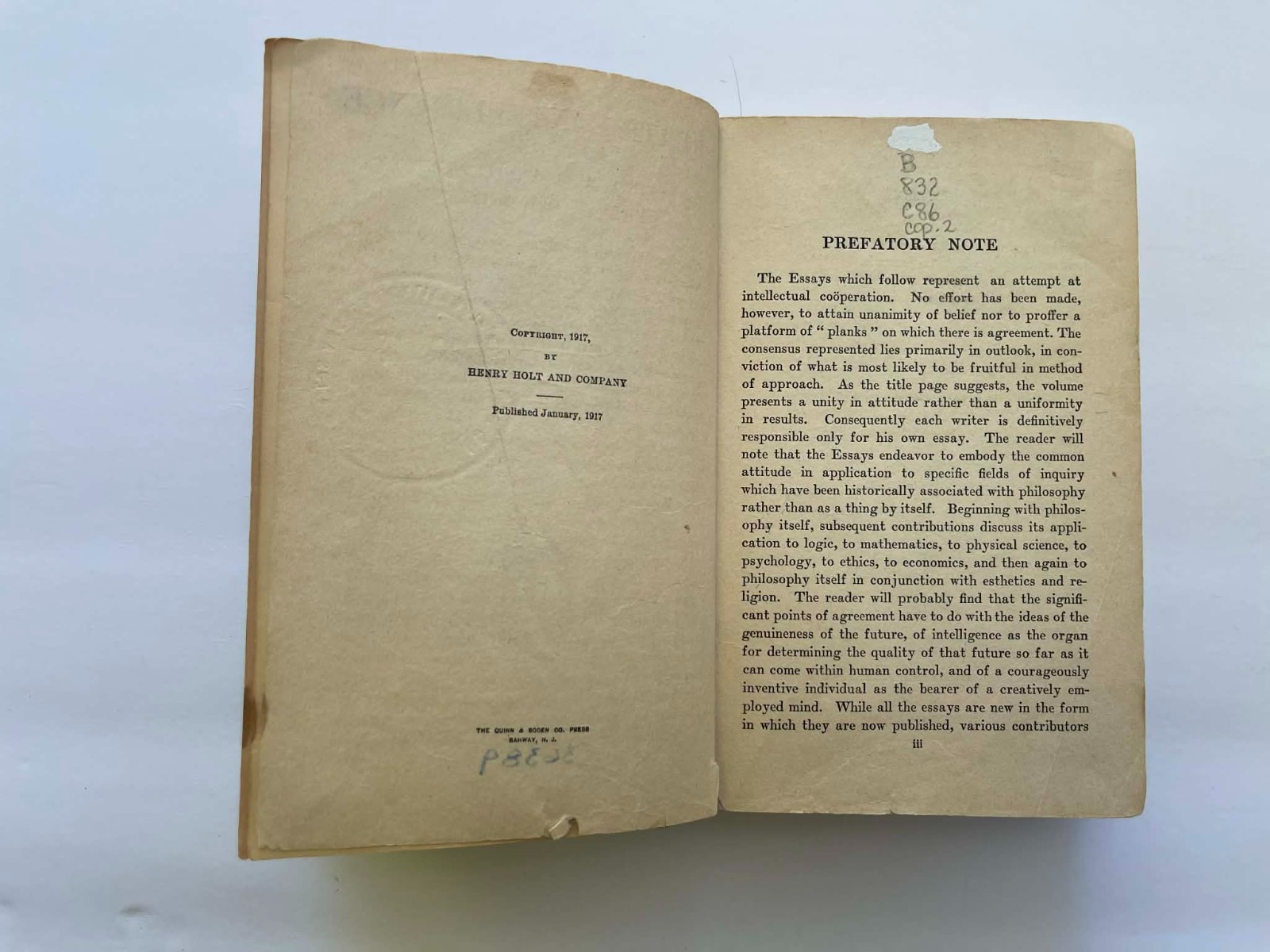 Creative Intelligence, Henry Holt & Co. 1917 First Edition – Ex?Library