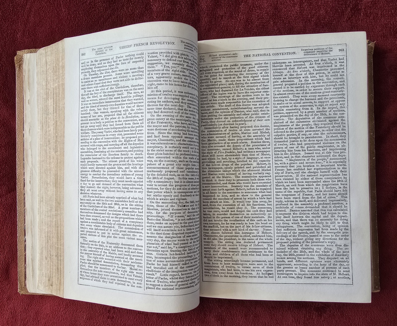 Antique Book: HISTORY OF THE FRENCH REVOLUTION By M A Thiers 1876 Thanet School