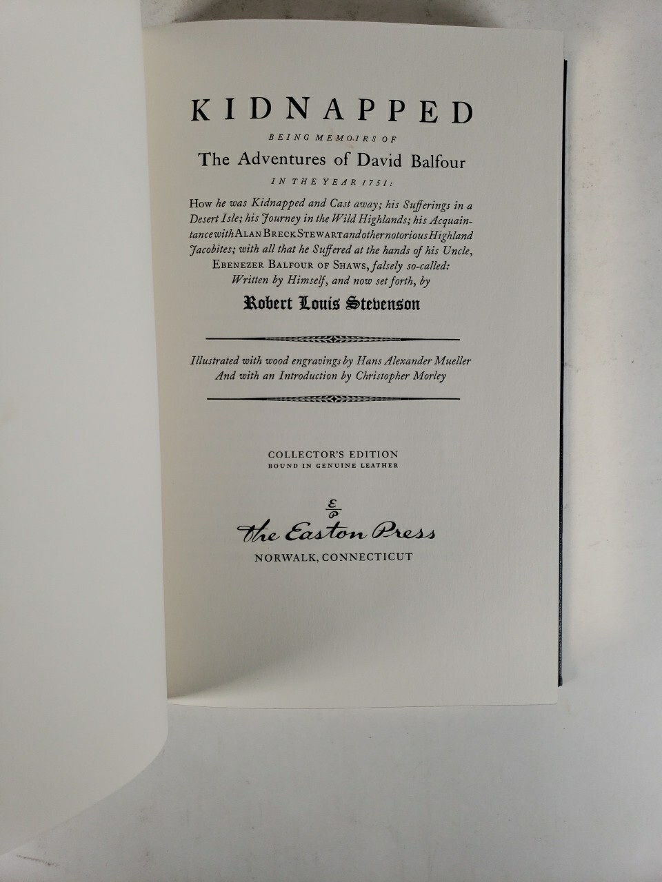 Easton Press Kidnapped by Robert Louis Stevenson 1966 Collector’s Edition