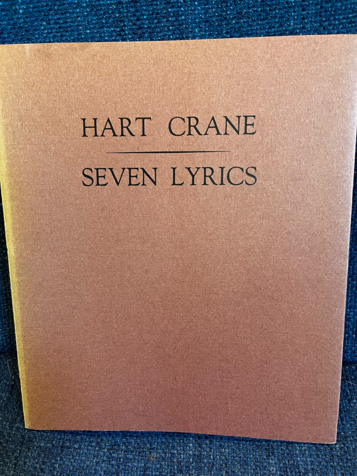 Hart Crane, Seven Lyrics 1st edition, 1966 Ibex Press, Cambridge, MA