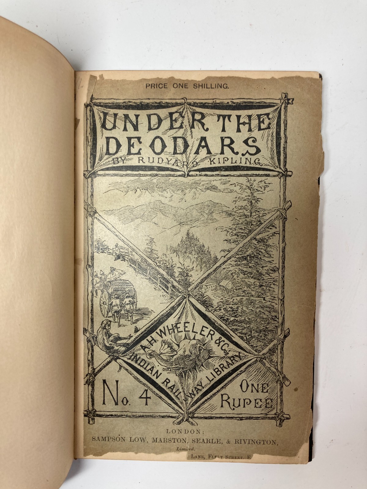 Kipling Under the Deodars 1890 Indian Railway Library Stikeman Binding Wrappers