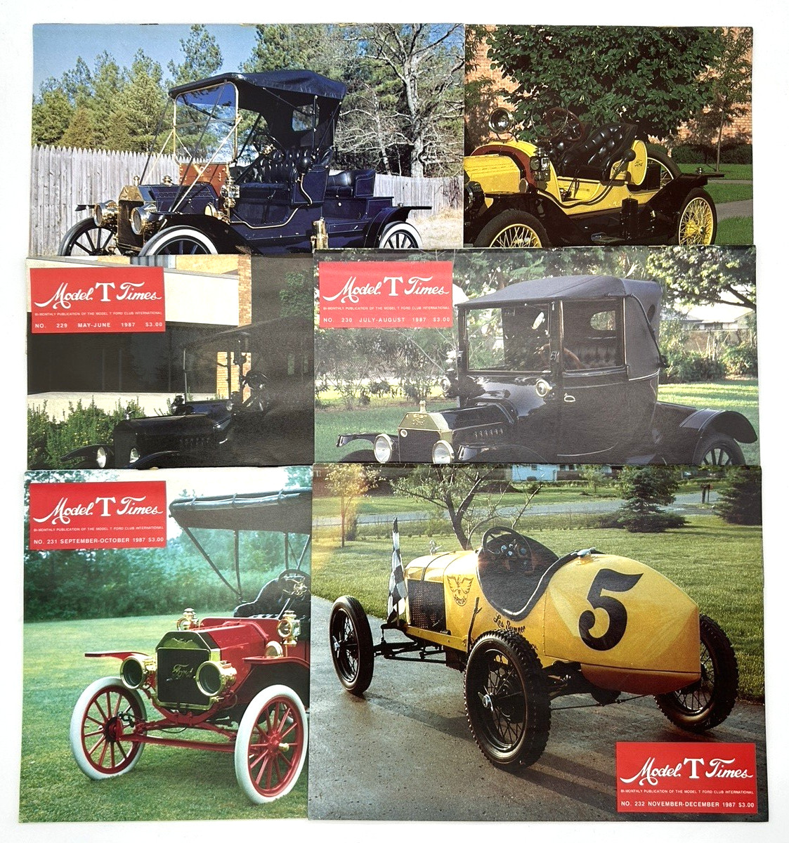 MODEL T TIMES MAGAZINE Complete 1987 Set 6 Issues #227-232 FORD MOTORS Very Good