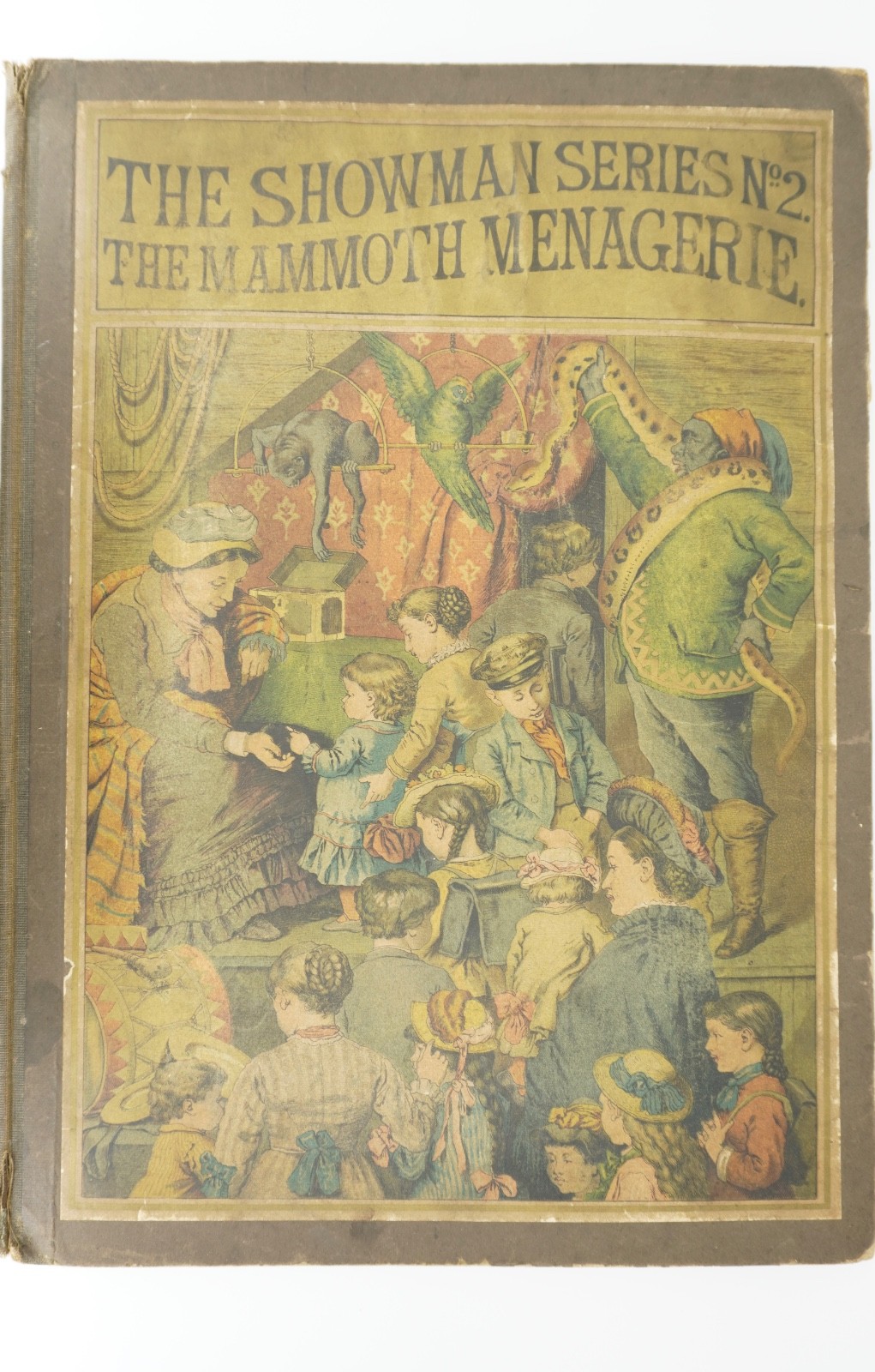 1880s Mammoth Menagerie McLoughlin Bros Antique Pop-Up Book 6 Chromolithographs