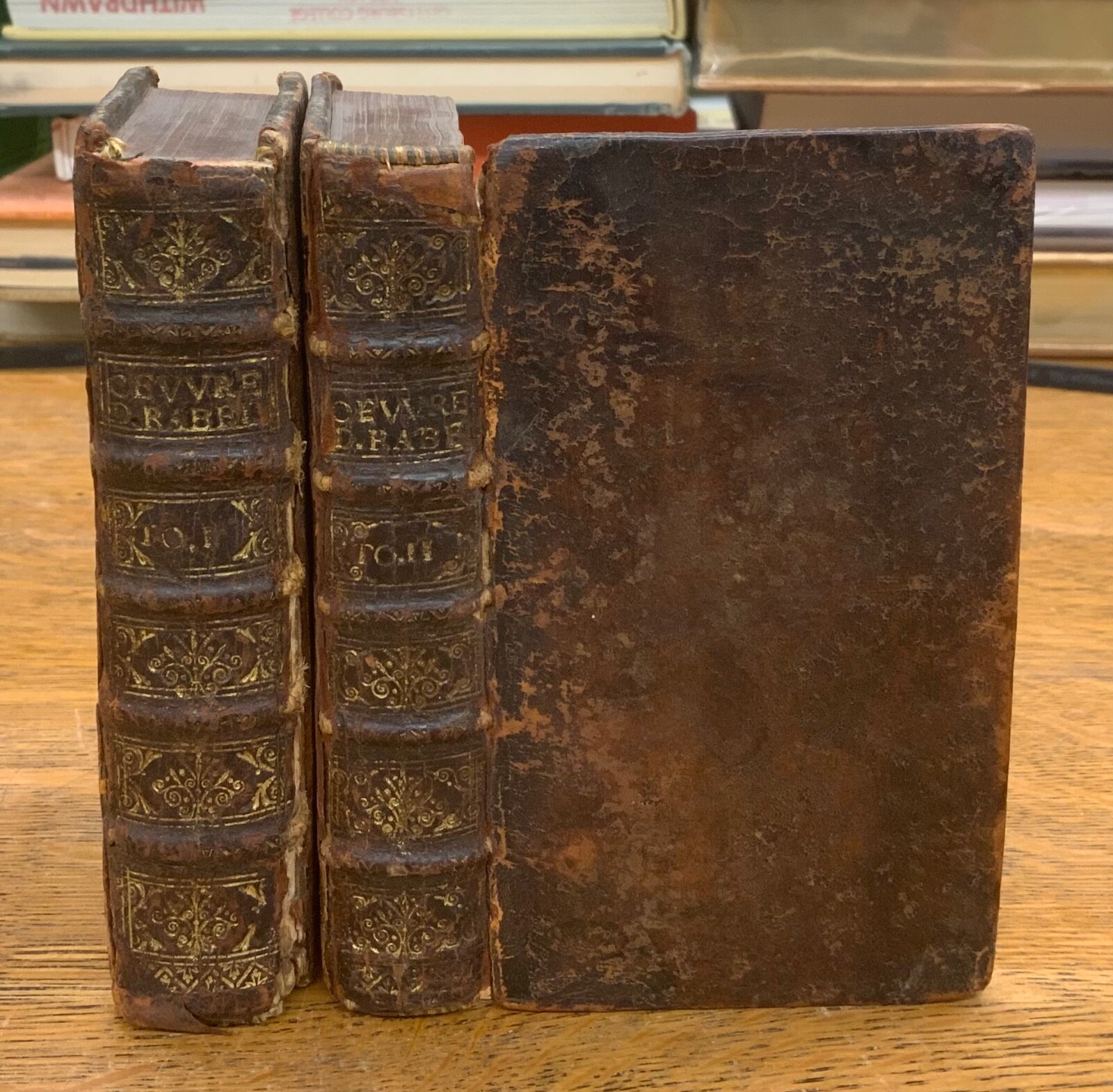 1675 Oeuvres Francois Rabelais, Original Binding, 3rd Elzevir Edition Unstated