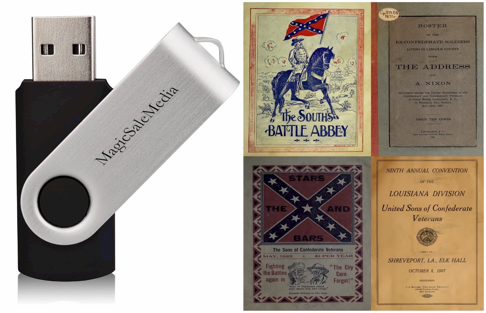 The American Civil War United Confederate Veterans – 105 Rare Old Books on USB