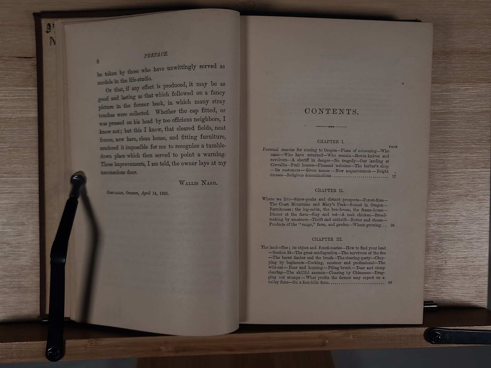 *SIGNED* Two Years In Oregon, Wallis Nash 1882 Illustrated Westward Travel Brown