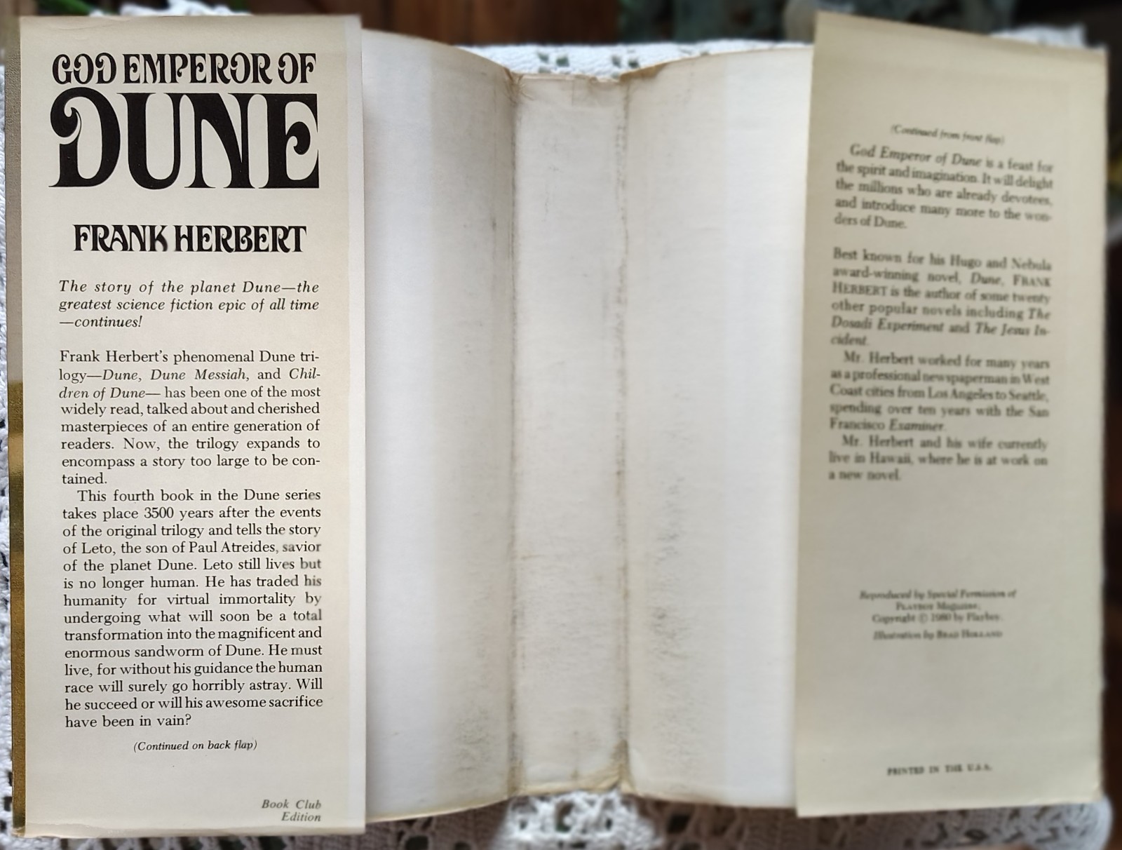 GOD EMPEROR DUNE 1981 Frank Herbert 1st Book Club Ed #1705 HCDJ GP Putnam RARE