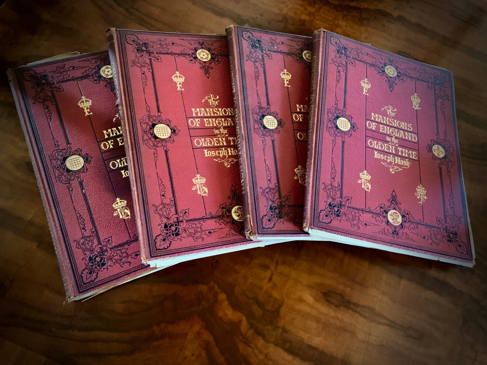 The Mansions of England, Joseph Nash, Complete 4 Vol, Rare, Illustrated, 1869-72