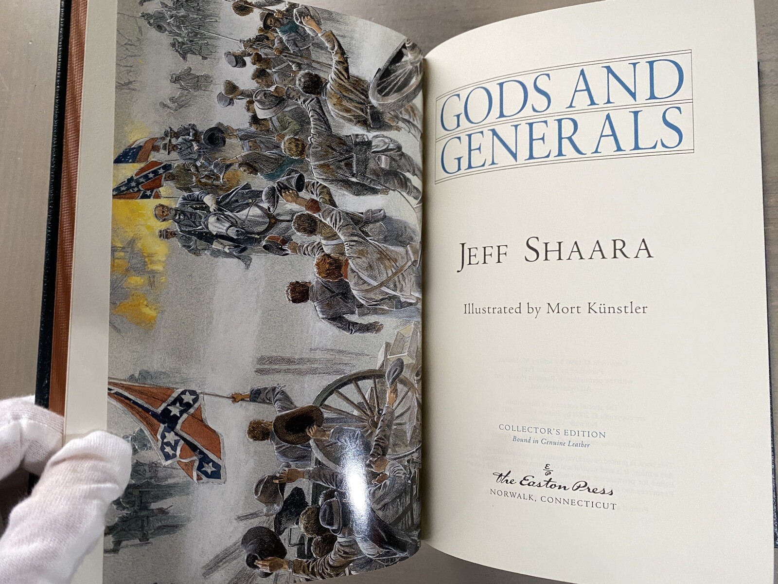Gods & Generals by Jeff Shaara Illus. Mort Kuntsler Easton Press Signed COA RARE