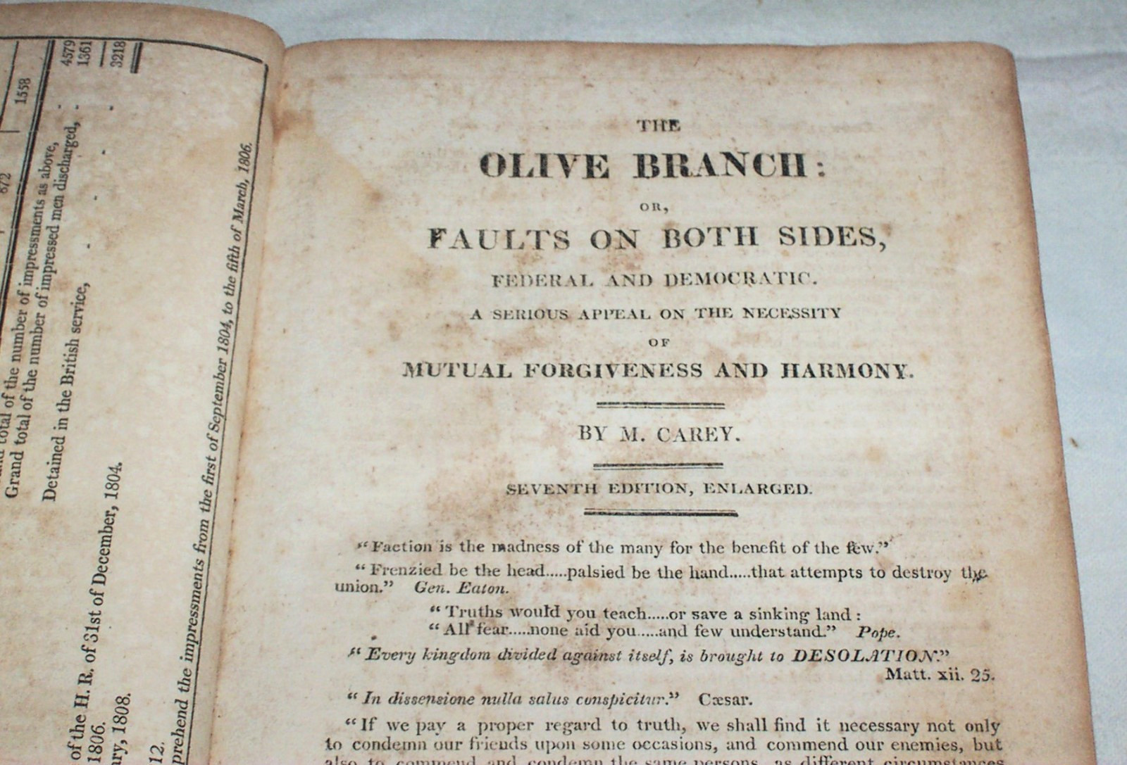 1815 Call for American Unity during War of 1812 British Outrages US Navy Sailors