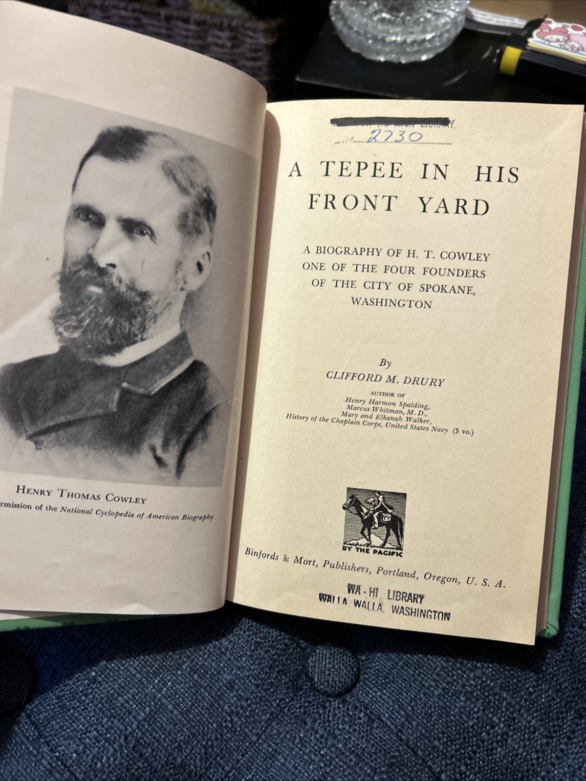 Old 1949 Restricted Library Book titled a Teepee In His Front Yard