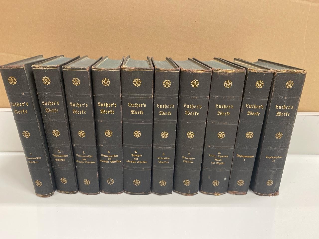 Antique Set of 10 Luther’s Werke Book 1-8 & Supplements I & II Hardcover 1905