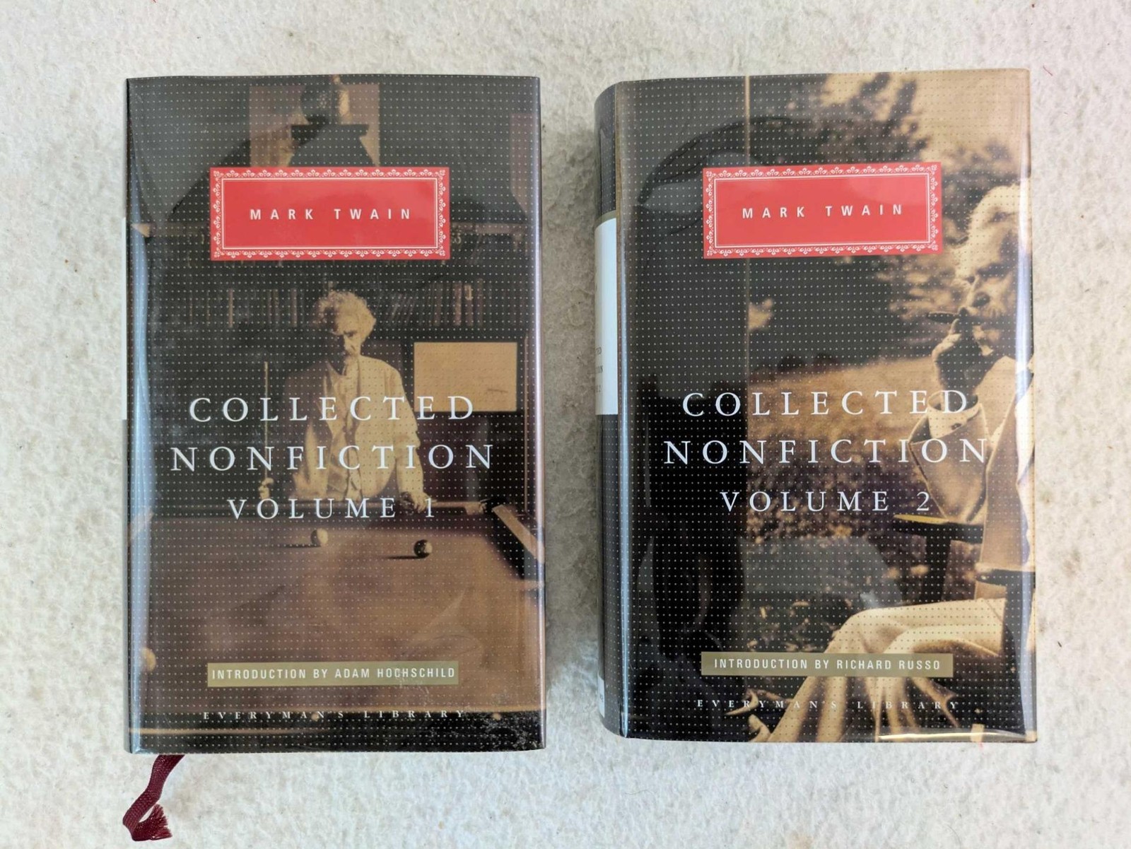 Mark Twain COLLECTED NONFICTION 2 Vol’s 2016 Knopf/Everyman’s Library Ex-Library