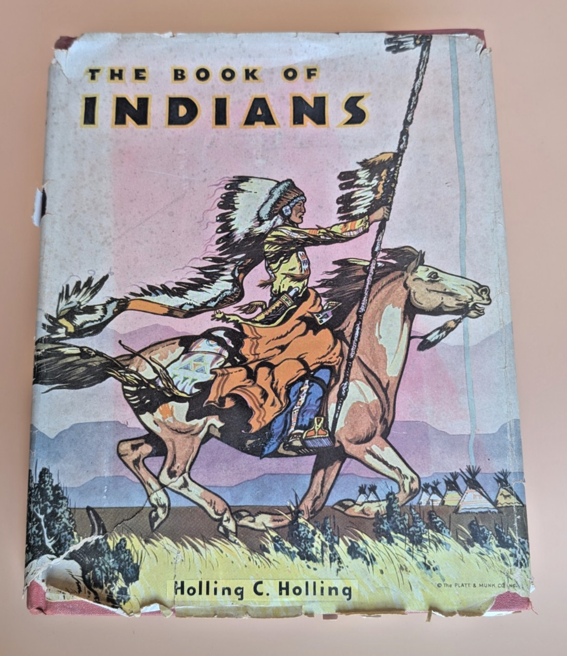 1935 The Book of Indians Holling C Holling HC Illustrated Native American DJ