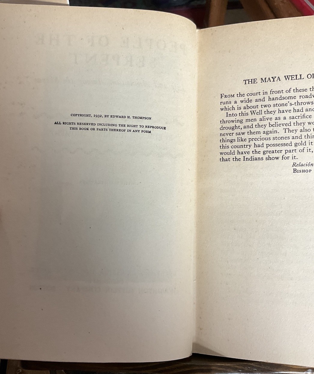 People of the Serpent Life and Adventure Among The Maya by Edward Thompson 1stEd