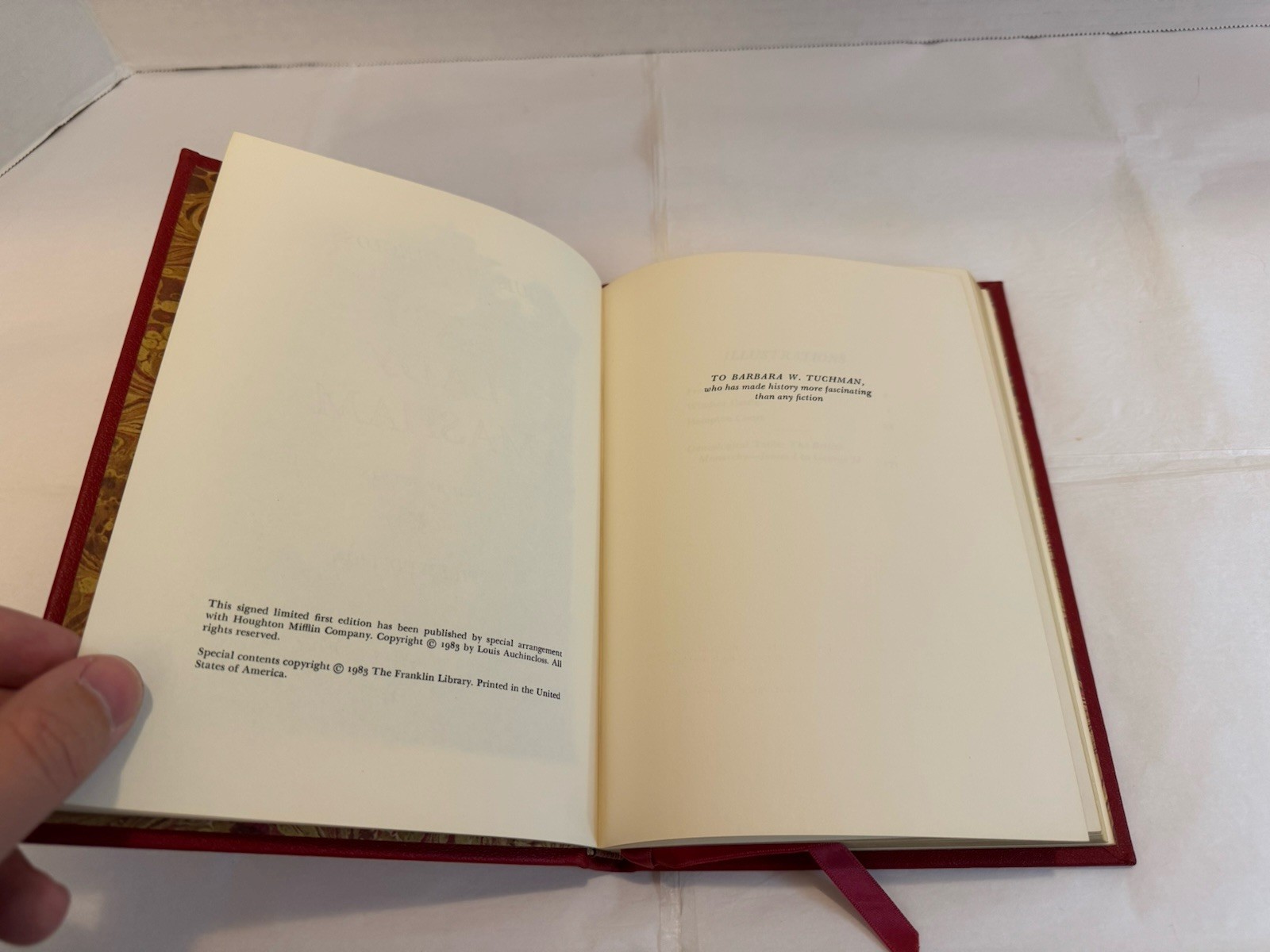 FRANKLIN LIBRARY/SIGNED First Edition – Exit Lady Masham, Louis Auchincloss 1983