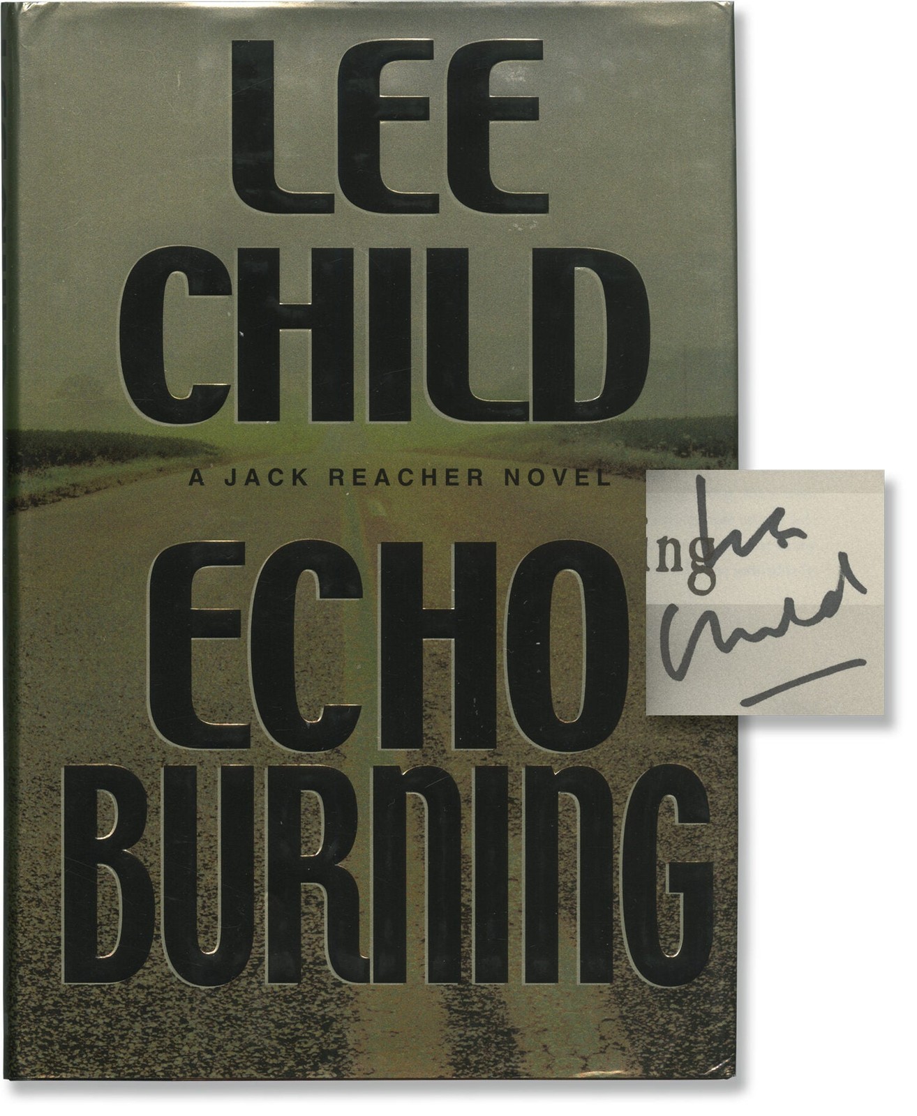 Lee Child ECHO BURNING First Edition inscribed Signed 2001 #168975