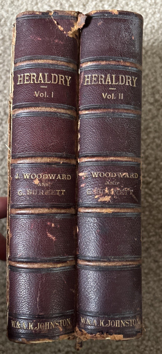 TREATISE ON HERALDRY John Woodward British and Foreign With English 1892 Vol 1&2