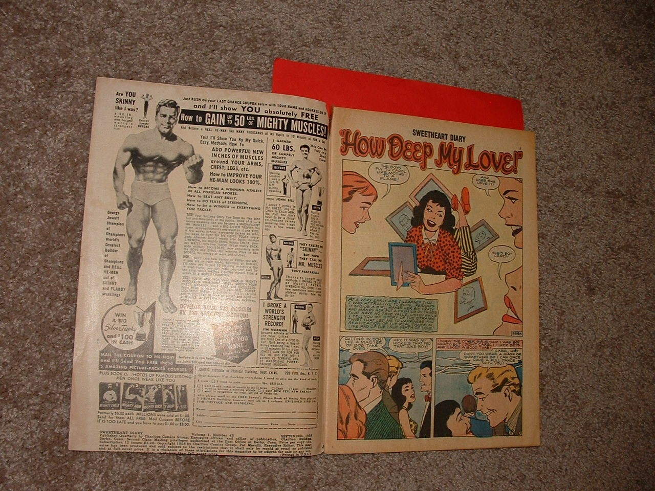1958 Charlton Sweetheart Diary 43 Colletta Cover & Art Nice VG+ Fast Shipping