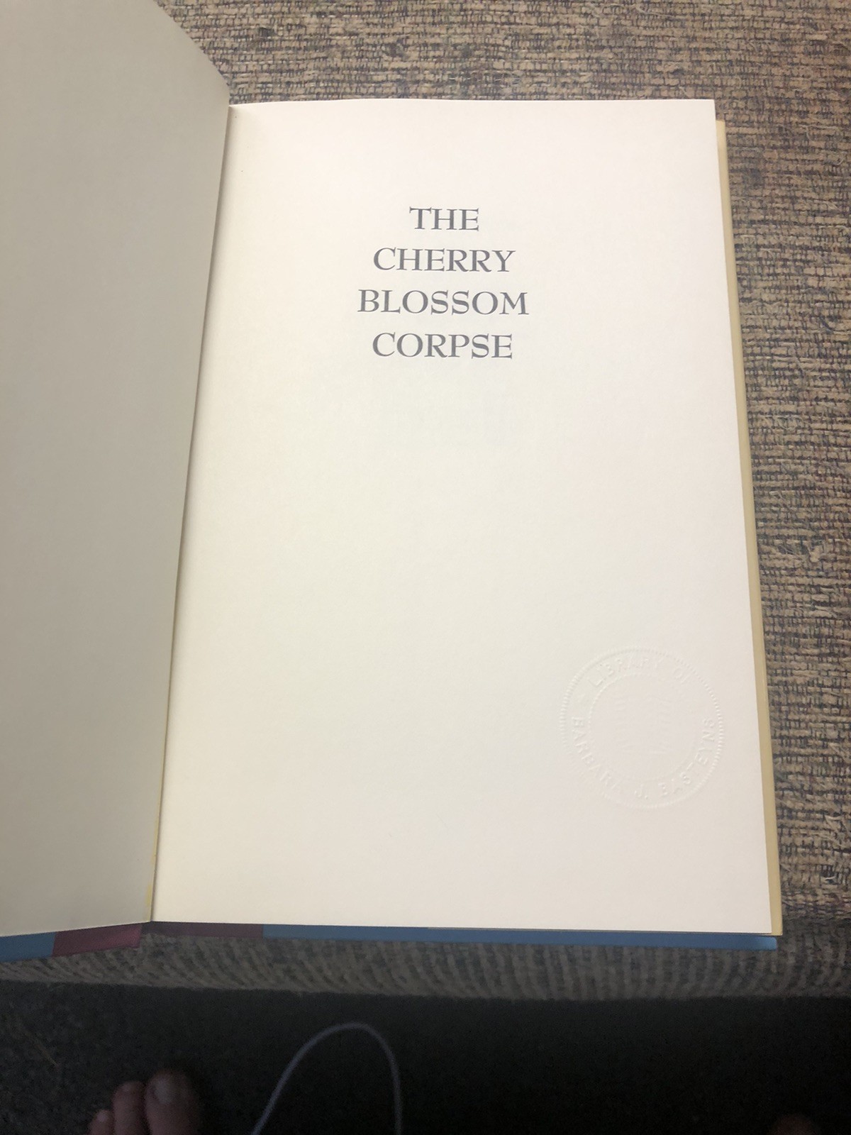 THE CHERRY BLOSSOM CORPSE By Robert Barnard 1987 1st/2nd
