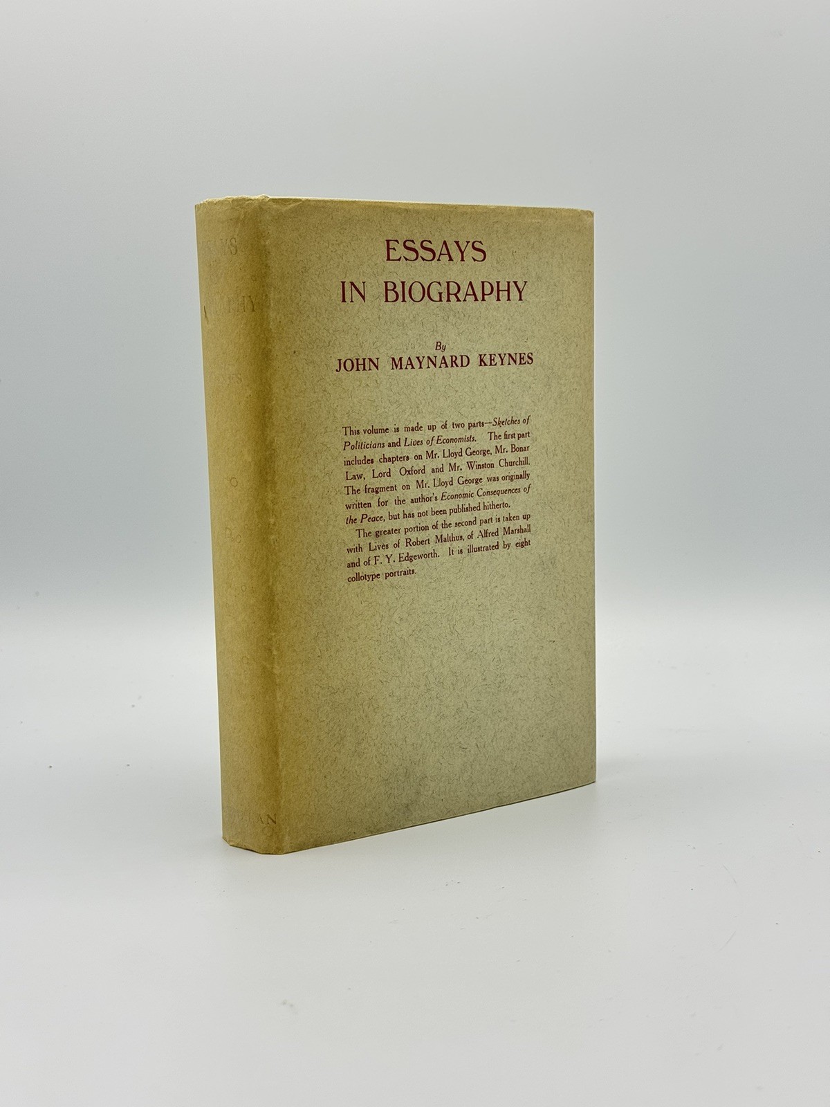 1st Edition, 2nd Printing | Essays In Biography By John Maynard Keynes