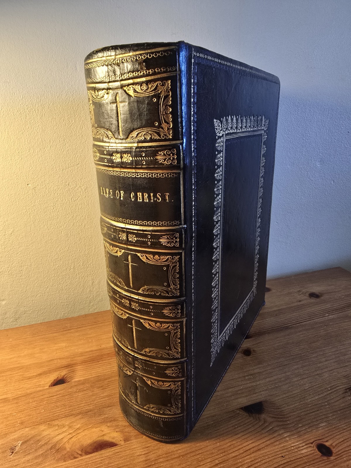 1851 Religious Book. Fine Elaborate Binding.