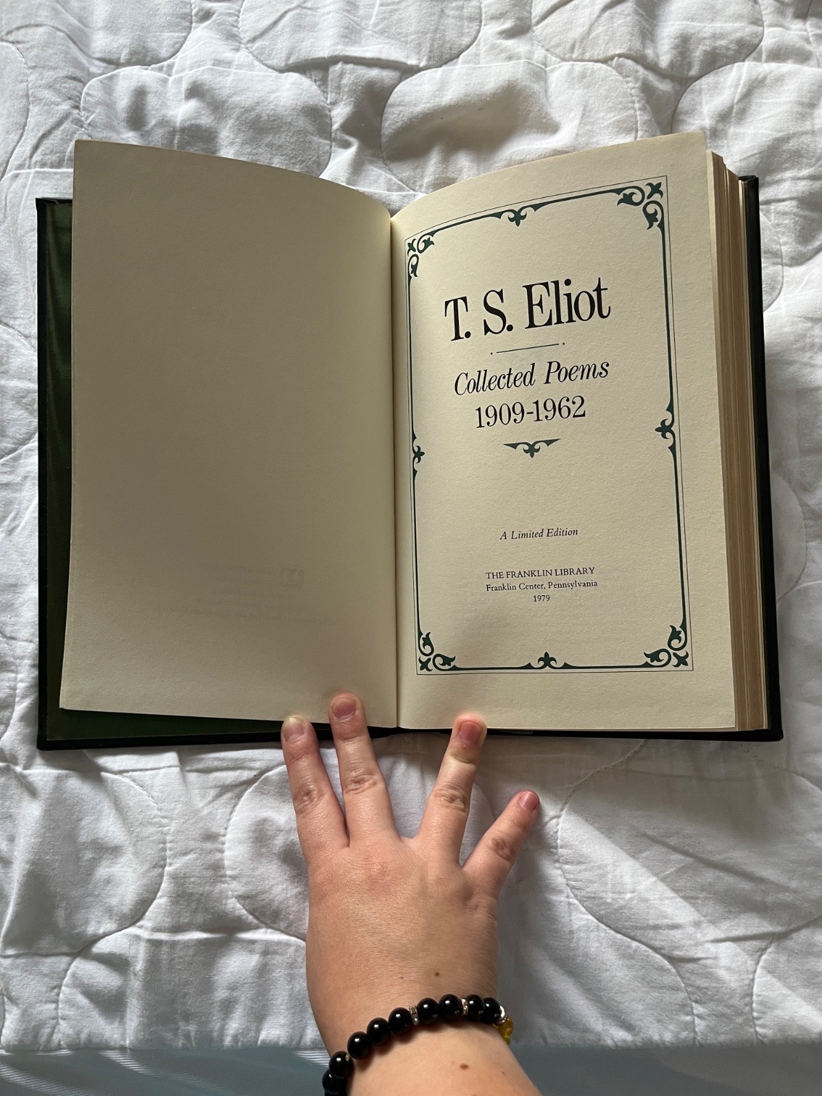 T S Eliot’s Collected Poems 1909-1962 Limited Edition Franklin Library 1976