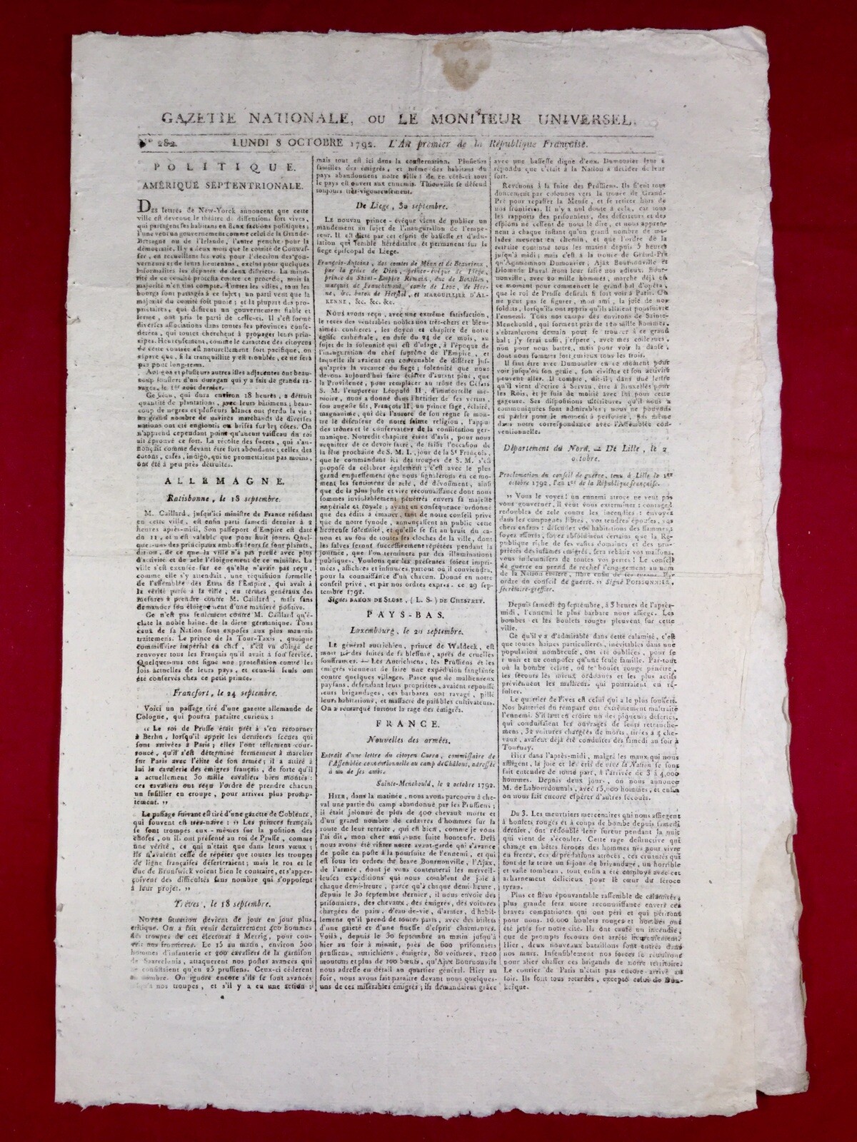 Nice In 1792 Montalban Var Chambéry Savoie Sainte Ménéhould Journal Revolution