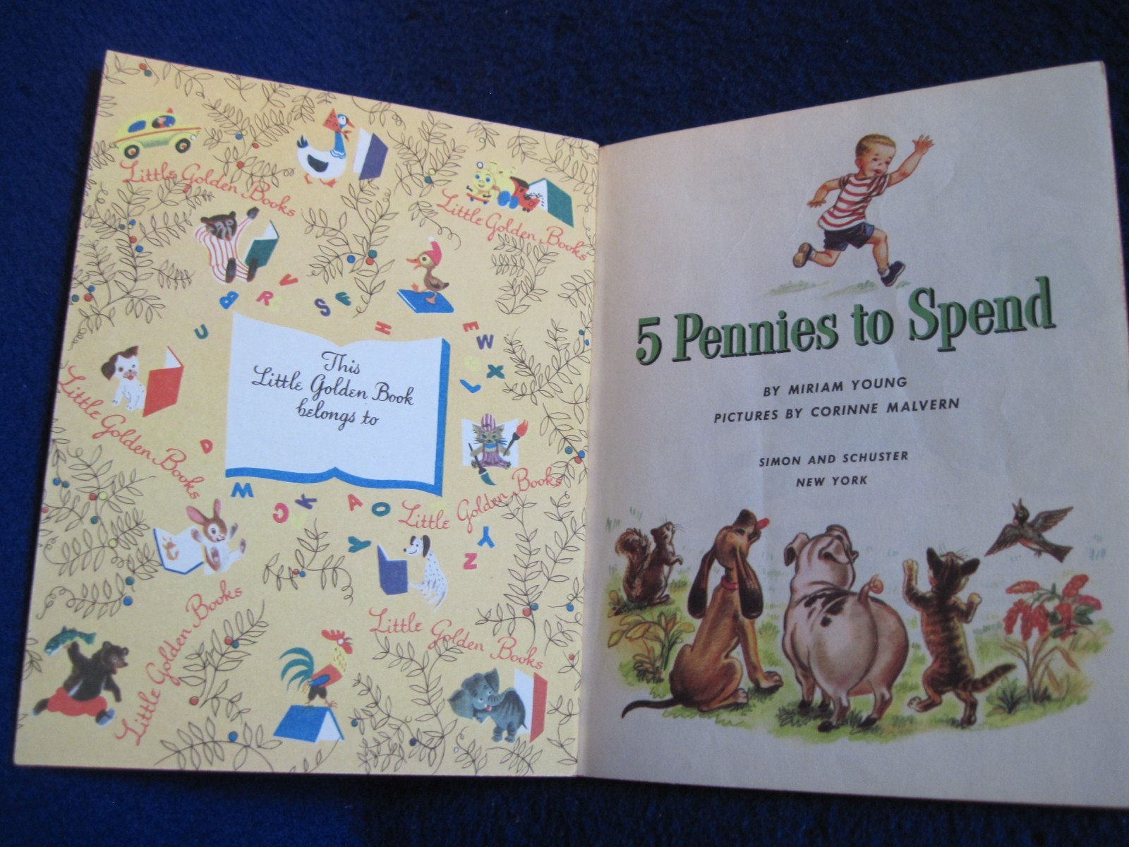 Vintage Little Golden Book 5 Pennies to Spend „A“ Edition 1955 – CRISP!