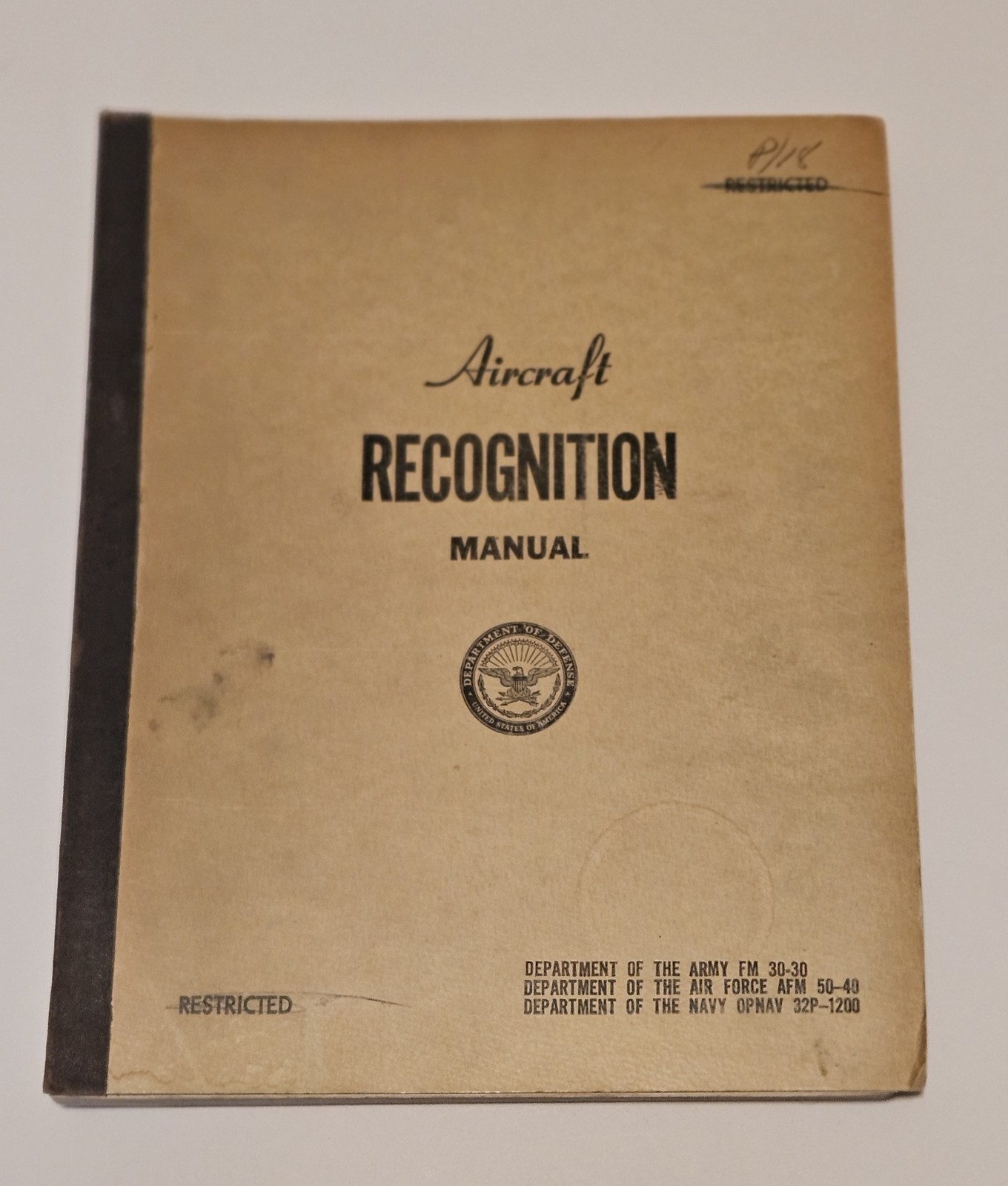 1949 Department Of Defense Army Airforce Navy Aircraft Recognition Manual
