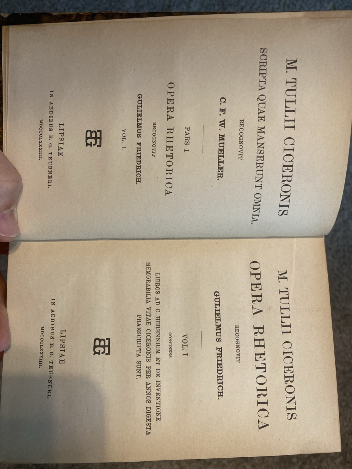 Cicero-Opera Rhetorica. Ad Herennium, Memorabilia Vitae,De Inventione. Friedrich