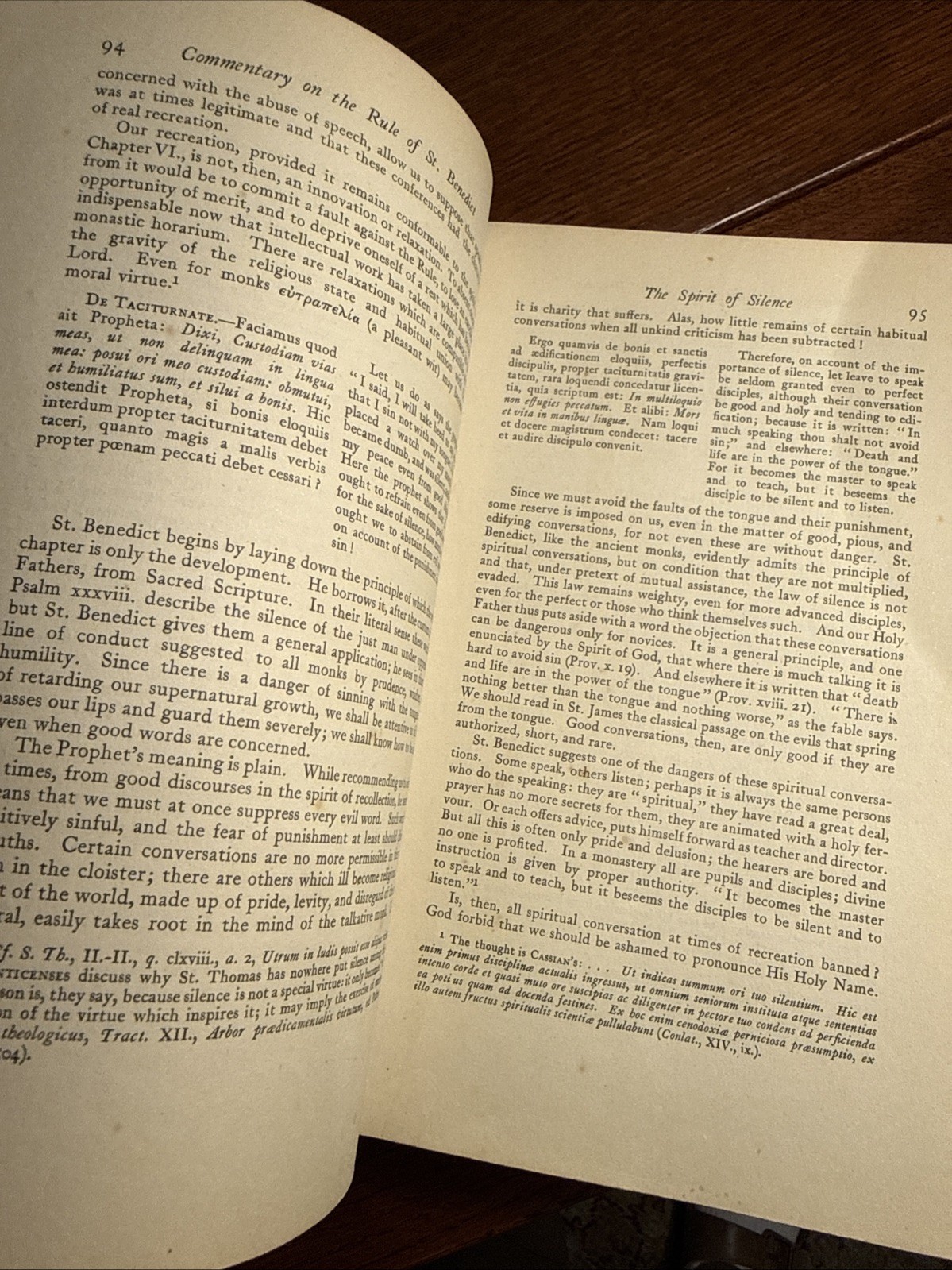 1921 The Rule of St. Benedict Delatte Hardcover Commentary Rare Catholic Classic