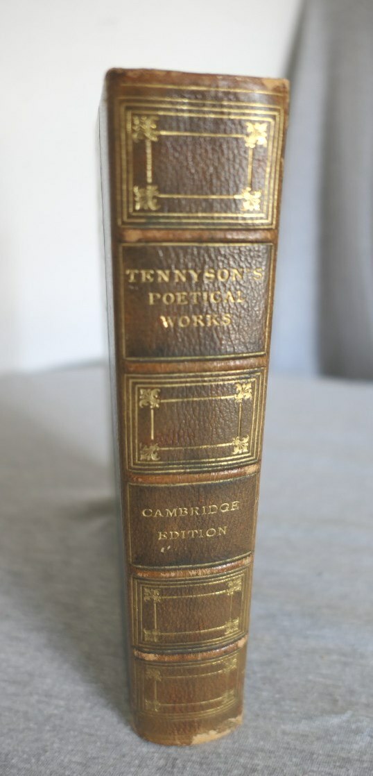 1898 Tennyson’s Poetical Works Cambridge Edition Of the Poets Leather Book