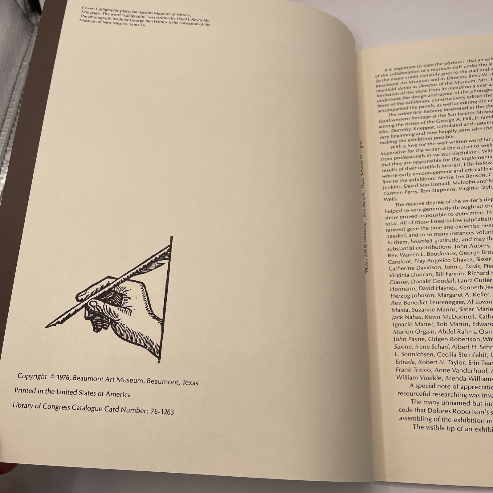 Calligraphy On The Spanish Borderlands By Gerald P. Doyle -1976 Beaumont Museum