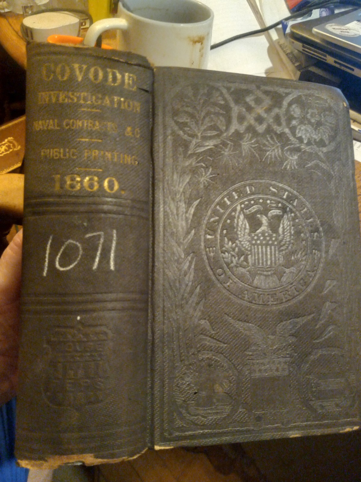 1860 Covode Investigation Naval Contracts Book 36th Cong. Government Corruption