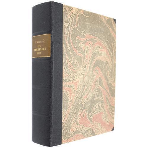 French Fine Binding AGRIPPA D’AUBIGNE TRAGEDY Hand Numbered Leather Vol 3-4 1932