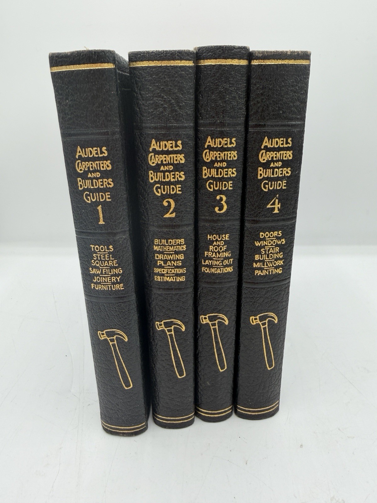 Vtg Audels Carpenters and Builders Guide Vol 1, 2, 3 and 4 Complete Set 1947 VGC