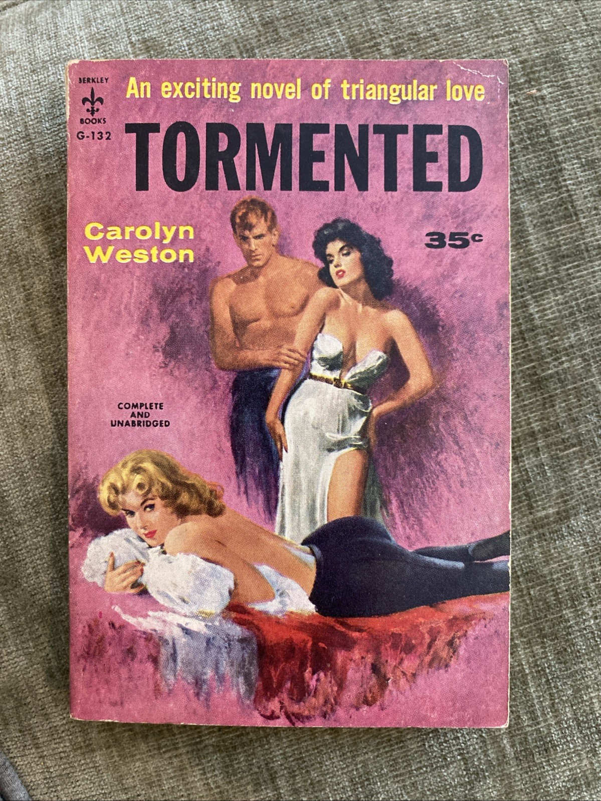 Sleaze gga vintage Pb, Tormented by Weston, Berkley G132, 1958, VG