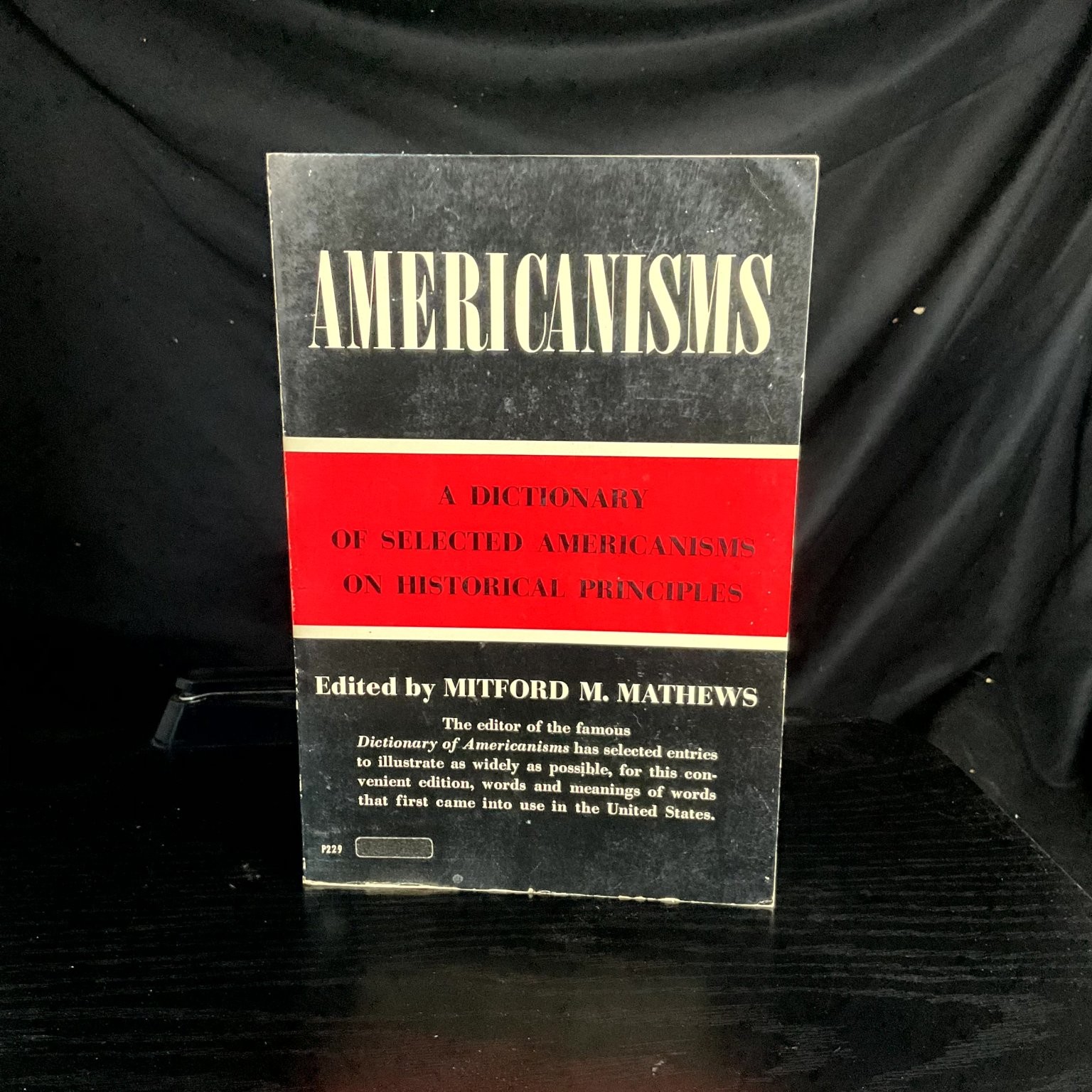 Americanisms Dictionary Mitford Mathews 1966 Phoenix Edition Linguistics