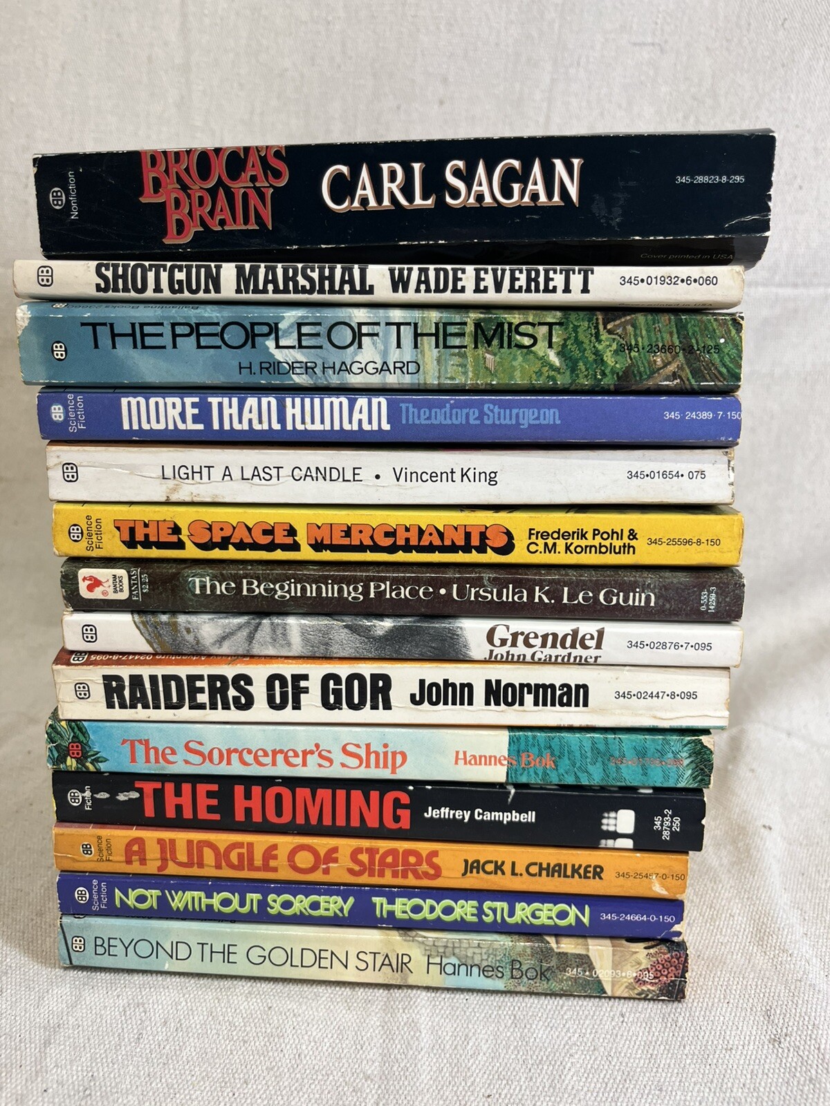 VTG Science Fiction Book Lot Of 14 Ballantine Publishing V6409
