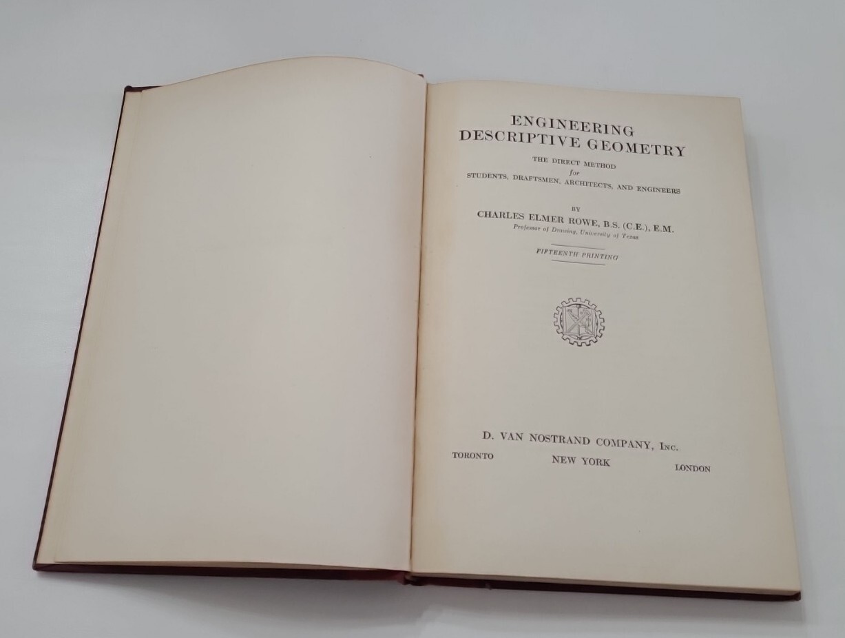 Engineering Descriptive Geometry Book 15th Fifteenth Printing 1951 Vintage ??