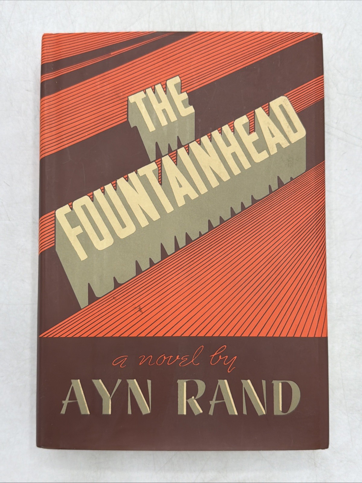 The Fountainhead by Ayn Rand Bobbs-Merrill HCDJ 1968 Edition VERY GOOD