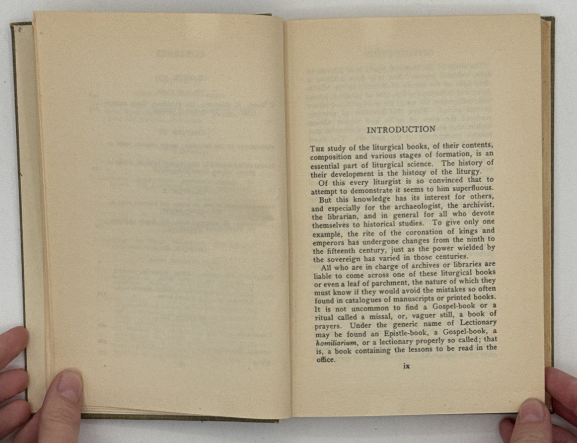 The Books of the Latin Liturgy by Right Rev. Abbot Cabrol, 1932 HC Book, B193