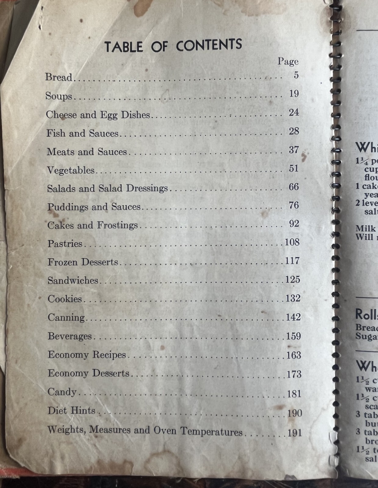1936 Watkins Cook Book by J R Watkins Co-Spiral Bound-Winona, Minnesota USA