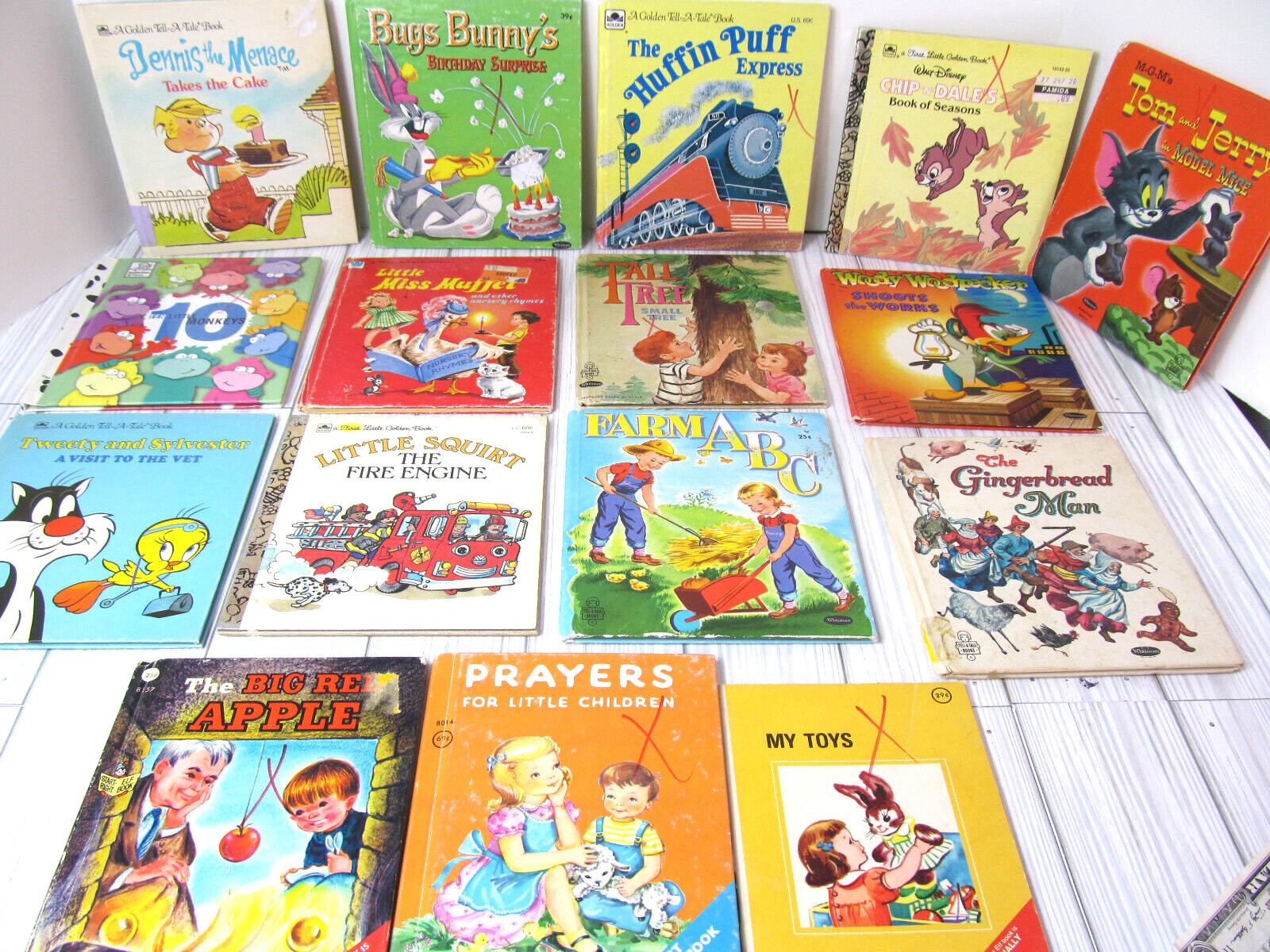 Whitman Tell-a-Tale Children’s Books Lot of 16 Vtg 50s 60s 70s Gingerbread Man K