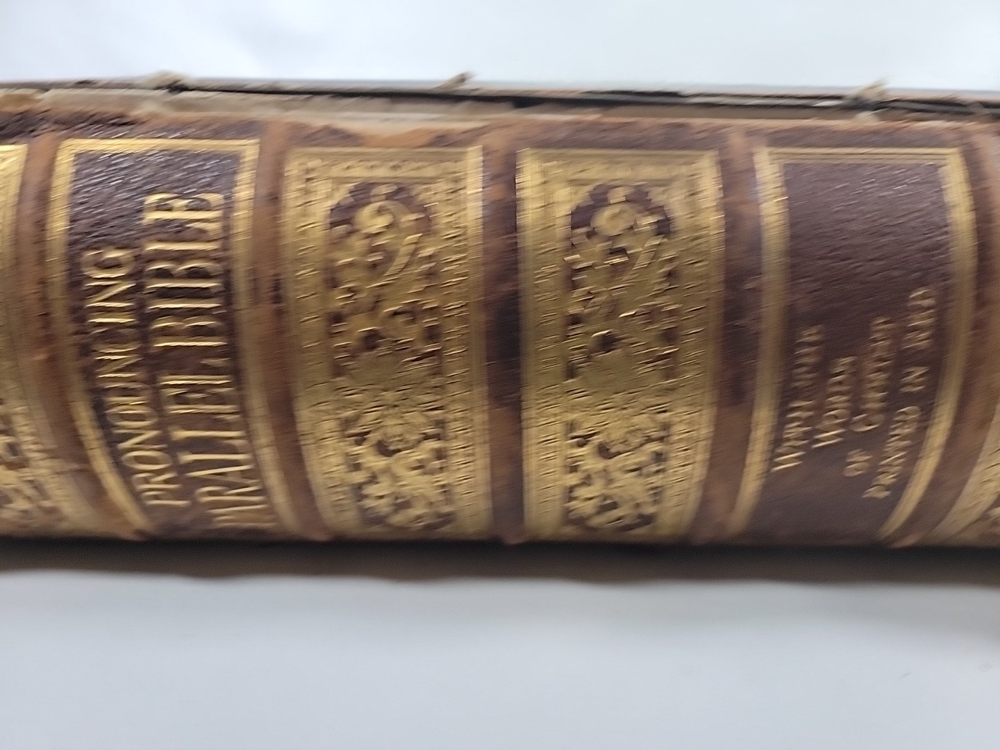 1920’s Pronouncing Parallel Red Letter Bible Leather Bound w/ Clasps (SEE PICS)